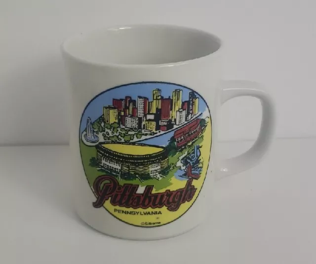 Pittsburgh Pennsylvania Three Rivers Stadium Duquesne Incline Coffee Mug Vintage