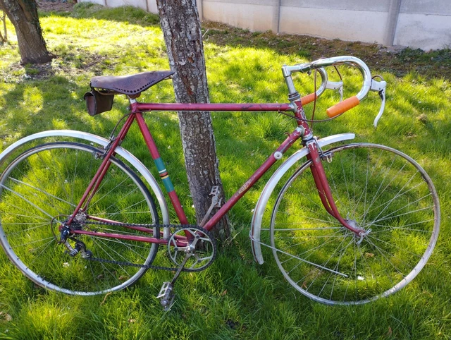 Ancien vélo COURSE dérailleur 1920 CYCLO old bike bici altes fahrrad