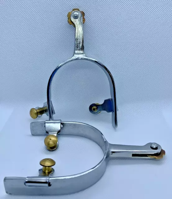 New Pair of Western Spurs with Side Rowels Horse Tack Western