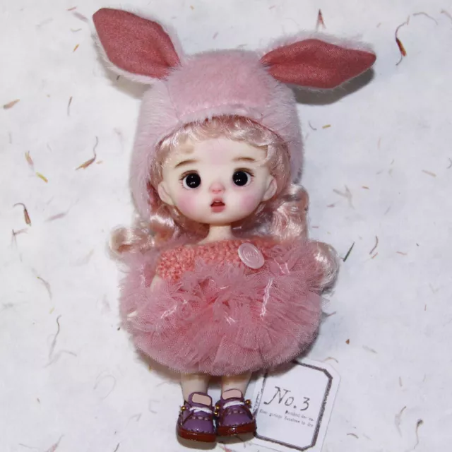 BJD Doll Toy Mini 15cm Height Girl Toddler Doll Kid Best Gift Lifelike Cute Doll