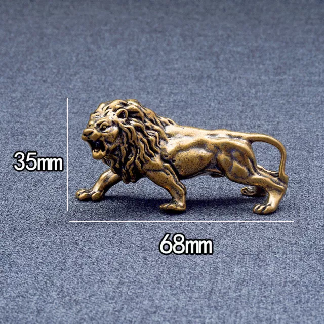 Old Made Pure Brass Lion Tabletop Decoration with A King Style Lion 2