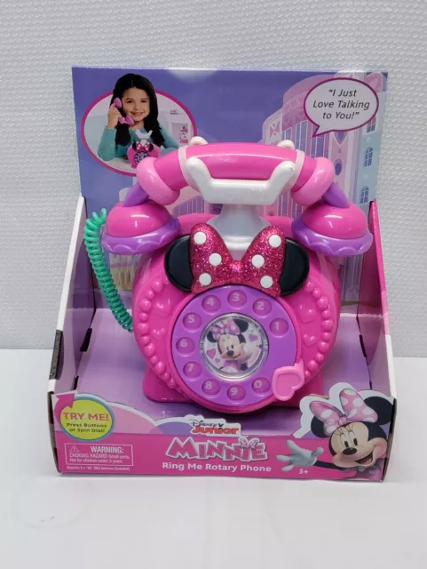 Disney Junior Minnie Mouse Ring Me Rotary Pretend Play Phone Lights And Sounds