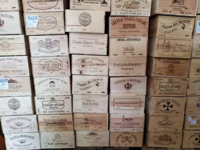 Wooden Wine Box Crate - 6 bottle size - Storage Office  Home - CLEARANCE BOXES