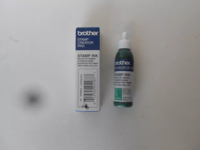 Brother Stamp Creator Pro Stamp Ink GREEN Bottle .67 Fl Oz Stamper PRINKG