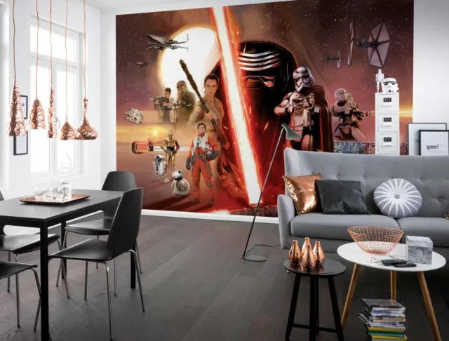 368x254cm Dormitorio adolescente fondo de pantalla mural Star Wars Collage fotomural arte de pared fotomural