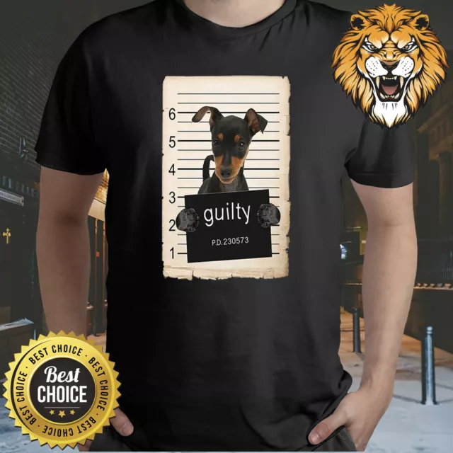 Miniature Doberman pinscher Dog mug shot bad dog Shirt Q4702