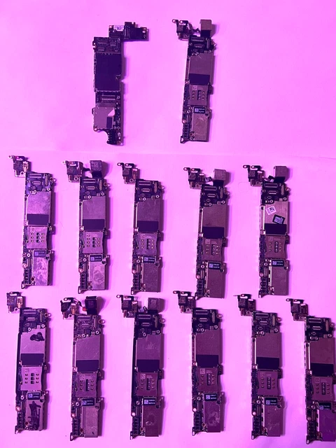 Lot of 13 Apple iPhone 5, iPhone 4S Logic Board Motherboards For Parts Only