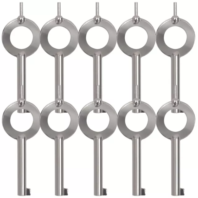 10 Pack Standard Issue Law Enforcement Handcuff Key  -  Lot of 10 Silver Keys