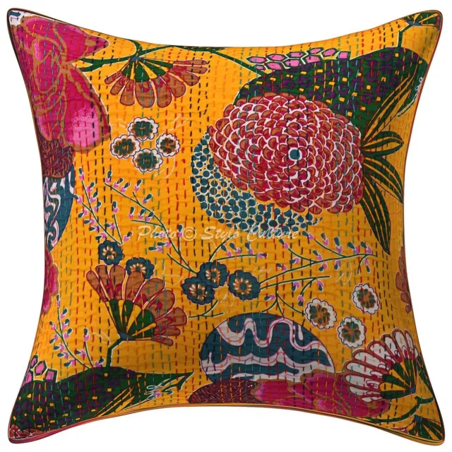 Boho Bohemian Artistic Cushion Cover Kantha Ethnic Throw Decor Pillow Cover Case