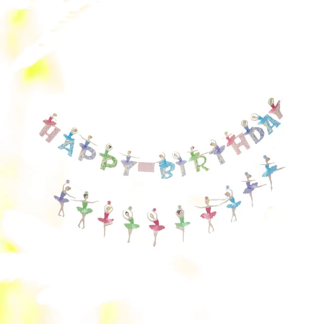 2 Pcs Bannière Joyeux Anniversaire Décoration De Bautizo Para Niño Fille