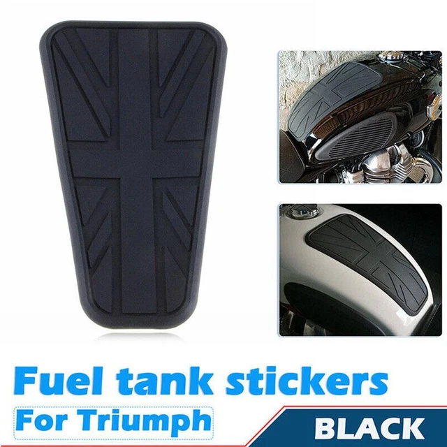 Motorcycle Black Rubber Tank Pad Stickers Protector Motorbike R2B2