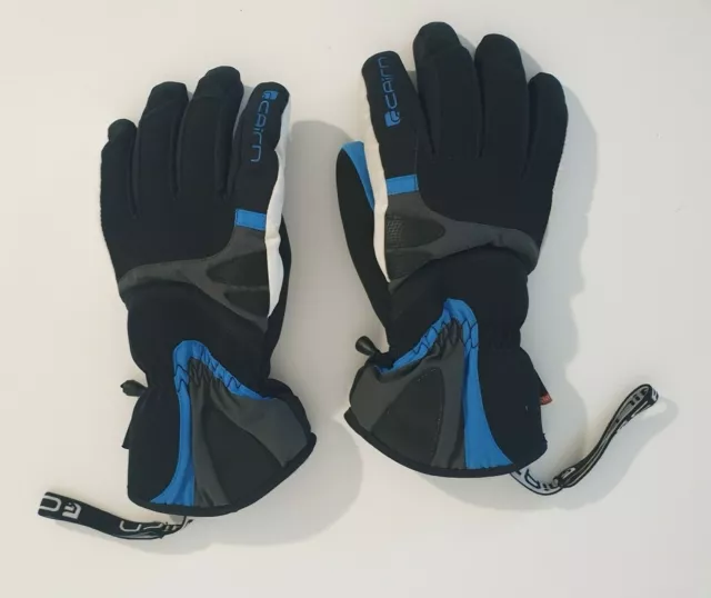 Cairn Leo 2 B C-Tex blue lemon, gants de ski enfant