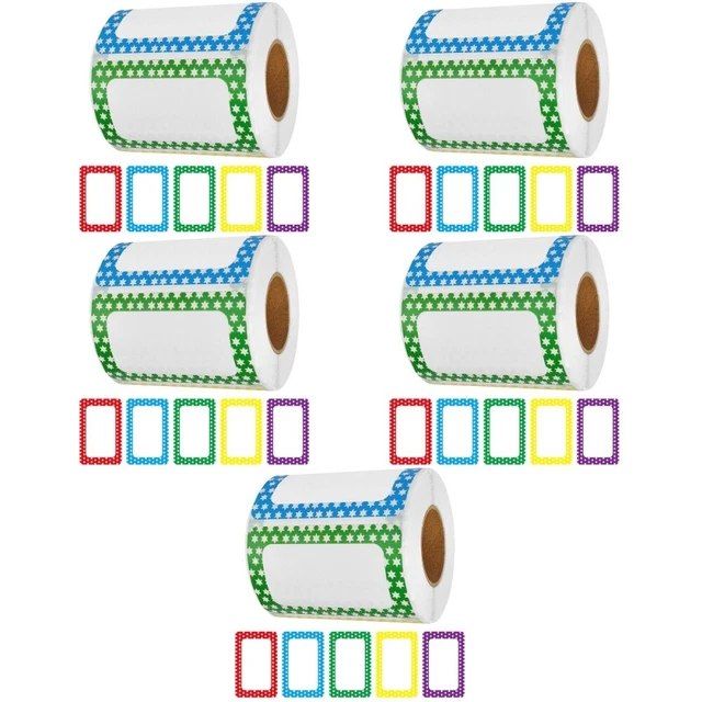 5 ROLLS NAME Tag Labels Sorting Tags Sticker Sign Blank Stickers ...
