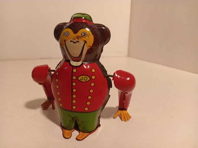 Singe Jim Sauteur A La Corde En Tôle Lithographiée Joustra