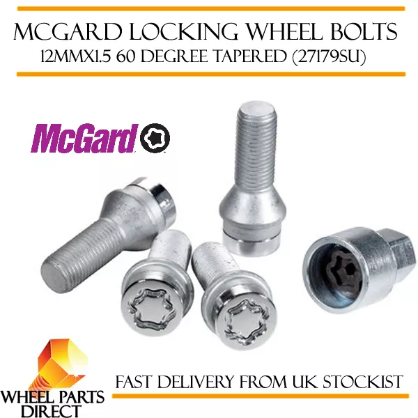 McGard Locking Wheel Bolts 12x1.5 Nuts for Mercedes Citan (4 Stud) 12-16