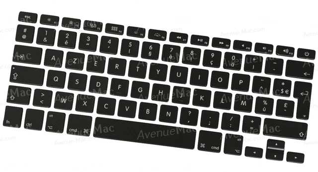 Kit De Touches Clavier AZERTY Français Pour MacBook 12 A1534 (2015-2017) - AvenueMac.fr, Argent