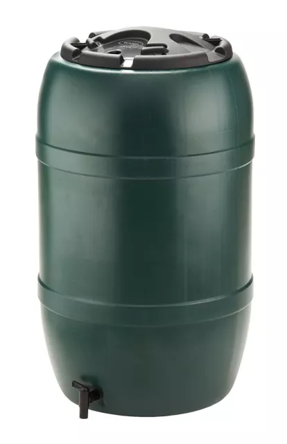 210 Litre  Rain Water Storage Butt Barrel Set Childproof Lid Tap Green Quality