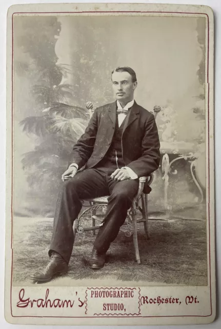 ROCHESTER VERMONT VT Elmer Chamberlin Blood Family Studio Photo Cabinet Card