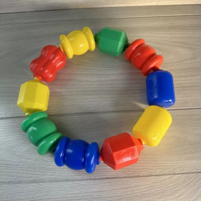 Vintage Fisher Price Snap Lock Beads Pop Beads Baby Toddler Toy Lot of 10