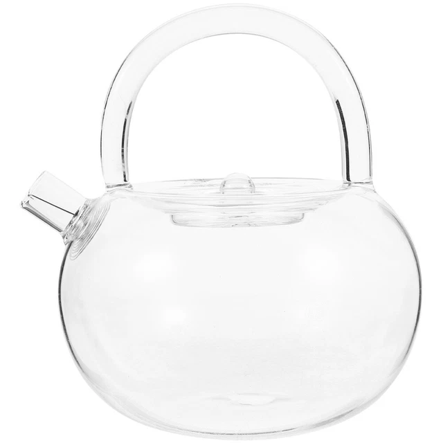Glass Teapot Clear Tea Kettle Glass Pot Tea Pot for Loose Tea Blooming Flower