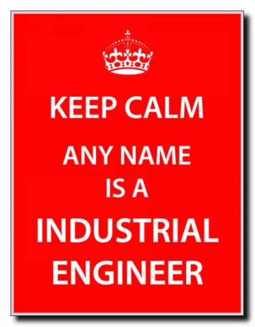 Industrial Engineer Personalised Keep Calm Jumbo Magnet
