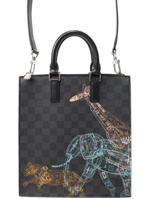 Louis Vuitton Damier Graffiti Canvas Bum Bag N40276 Virgil Abloh Gray Men's