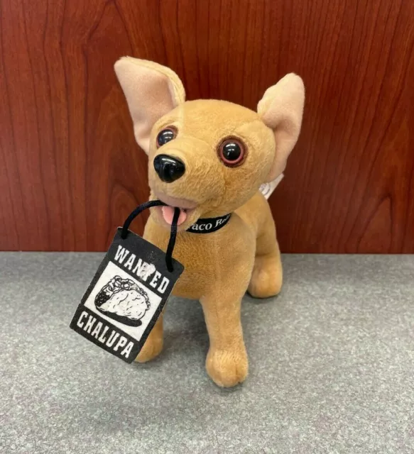 Taco Bell 6" Talking Chihuahua Plush, "Wanted Chalupa", EUC