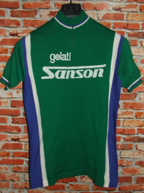 Maillot Vélo Haut Cyclisme Eroica Vintage 70'S Ciem Sanson Acrylique Brodée