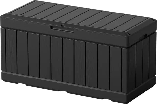 82 Gallon Resin Deck Box Large Outdoor Storage for Patio Furniture