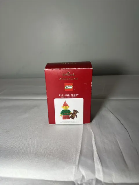 2021 Hallmark Keepsake LEGO Elf And Teddy Ornament NIB