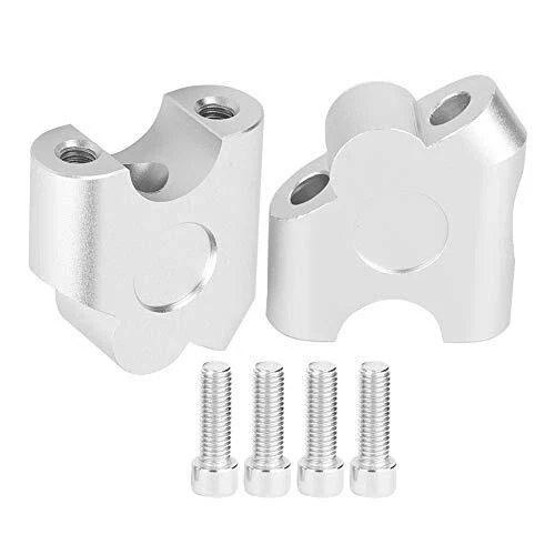 Lot De 2 Rehausseurs De Guidon Moto 22 Mm - Relevage Universel En Aluminium Noir, Confort De Conduite Optimal