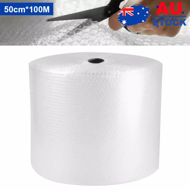 Bubble Wrap 500mm x 100m Cushioning Clear Bubbles Size 10mm 100 Metres Roll