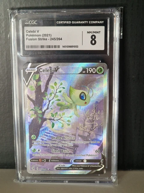 Pokémon TCG Celebi V Fusion Strike 245/264 Holo Full Art CGC 8 NOT PSA