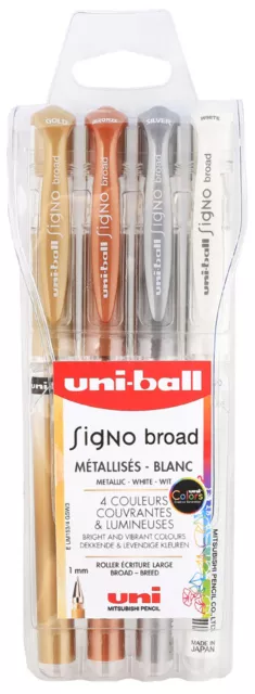 uni-ball Gel-Tintenroller SIGNO broad UM-153 4er Etui