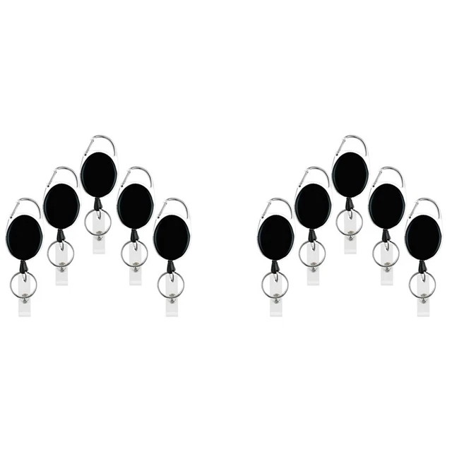 10 Pack Schwere Einziehbare Ausweis Rolle Ausweis Halter mit Clip und SchlüsF5W6