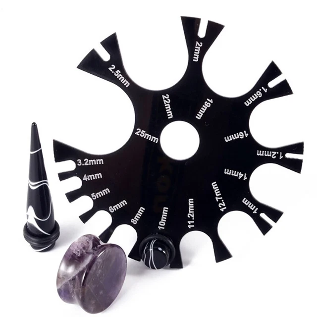 ACRYLIC GAUGE WHEEL Tool Measure size for Body Piercing Measurement Tes`bd £2.75 PicClick UK