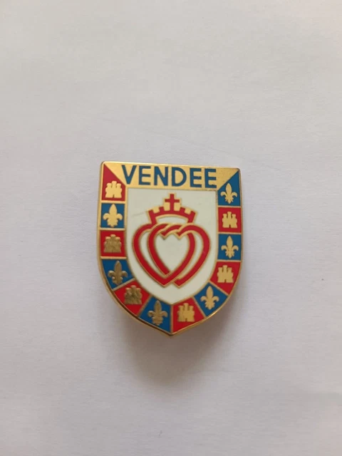 Broche Ancienne Coeur Vendéen En Argent Massif - Couronne Et Fleur De Lys - Manque Fermoir