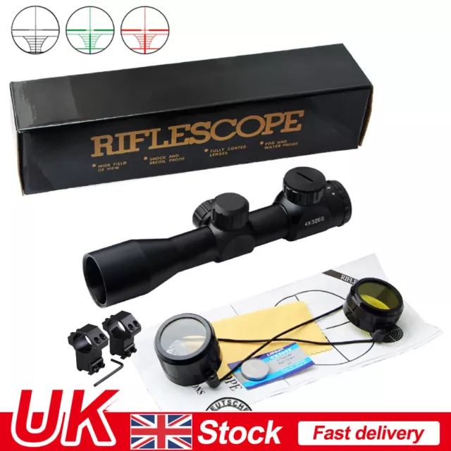 Hunting Rifle Scope 6-24x50 AOEG 4x32GE 4x28 Red Green illuminated Optical Scope 3