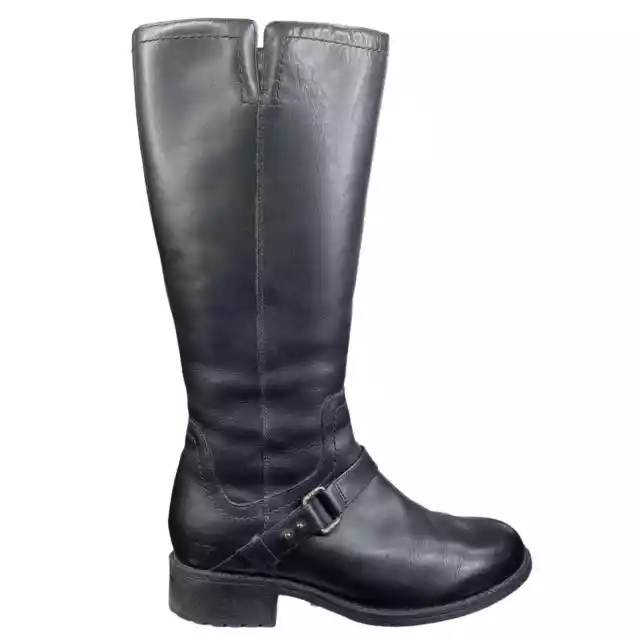 UGG WOMEN'S DAHLEN Black Leather Lined Riding Boots Size US 9.5 $84.00 ...