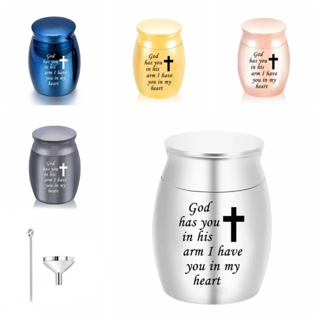 Mini Cremation Urn Jar Holder Keepsake for Human Pets Ashes Memorial-Funeral Box