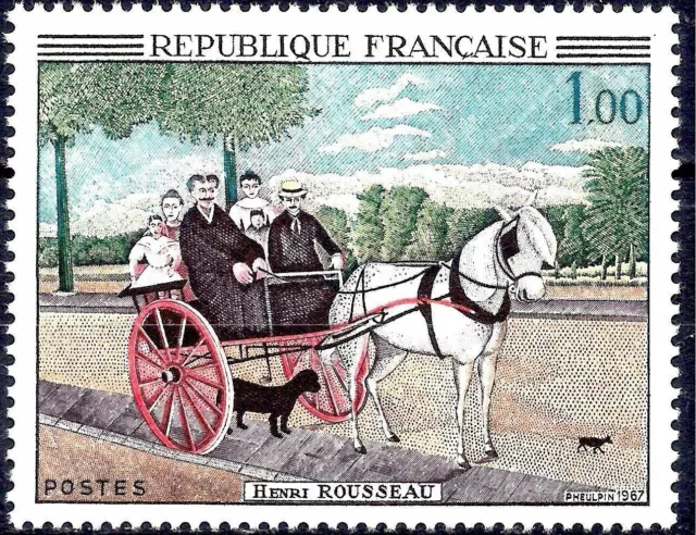 France 1967 Old Juniet's Trap by Rousseau Paintings Art Horse Dog Carriage MNH