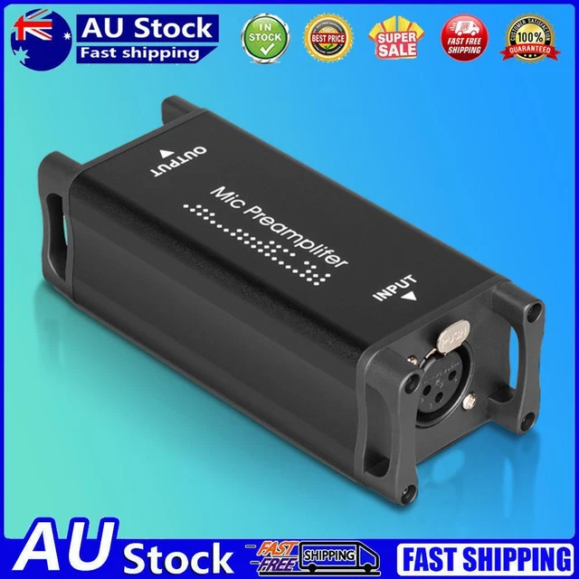 Mic Booster Preamplifier Portable Mic Preamplifier for Studio (Without Cable)