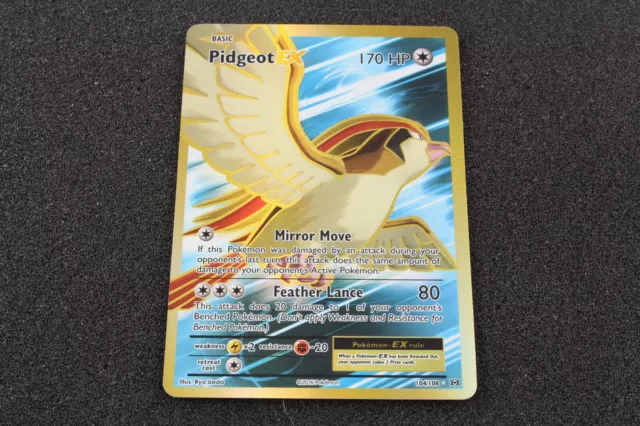 Pokémonkarte Pidgeot EX 104/108 Full Art Evolutions NM - Neuwertig