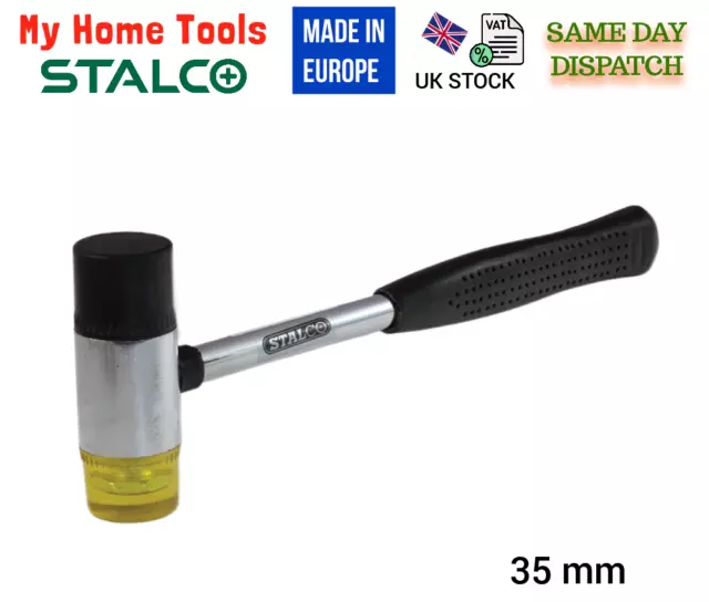 35mm Rubber Hammer Double Faced Work Glazing Window Nylon Hammer Non-slip Handle