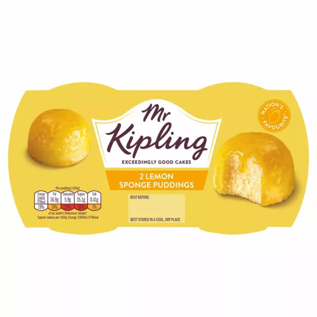 Mr Kipling Lemon Sponge Pudding - 108g - Pack of 1