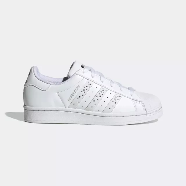 Adidas Superstar Junior H04019 Unisex Kid's White Sneaker Shoes BS338