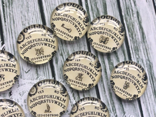 10 Ouija Spirit Board Cabochons 16-25mm Mixed Round Glass Dome Seal Flat Back 2