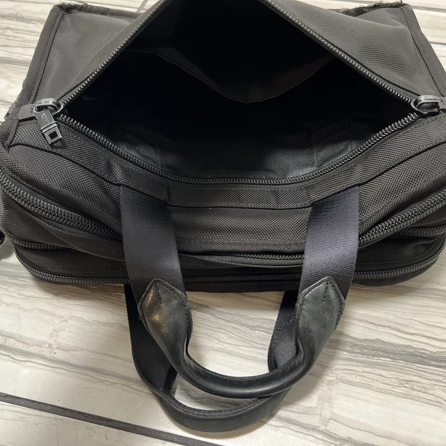 TUMI ALPHA Briefcase Black Ballistic Nylon Expandable File Laptop Bag 26141DH 7