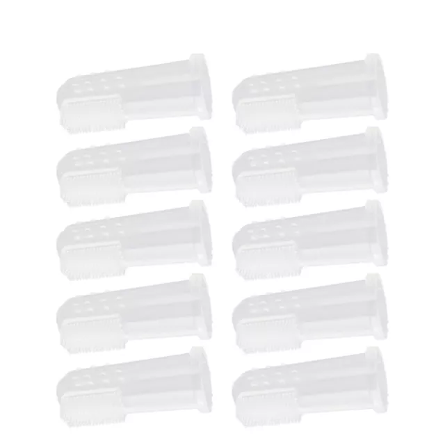 10 Pcs Brosse À Dents Pour Animaux Compagnie Doigts Brosses