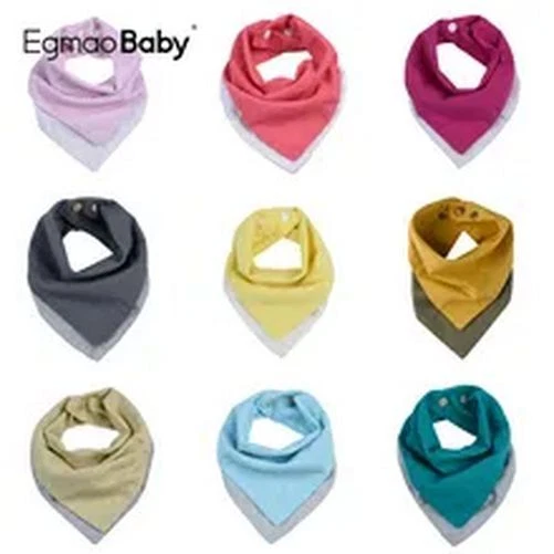 Baberas de algodón muselina reversibles - accesorios unisex para bebé bandana babero suave